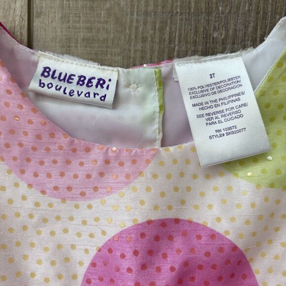 Blueberi Boulevard Girls Dress Size 3T Pink Wedding Sparkle Spring Easter NWT - Picture 8 of 13